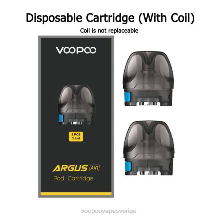 VOOPOO ARGUS AIR pod patron (2st) - VOOPOO Vape Pod Sverige pod med 0,8 ohm spole B46V535