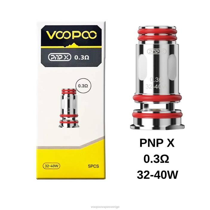 VOOPOO PNP spolar (5 st) - VOOPOO Drag X Sverige pnp x 0,3 ohm B46V607