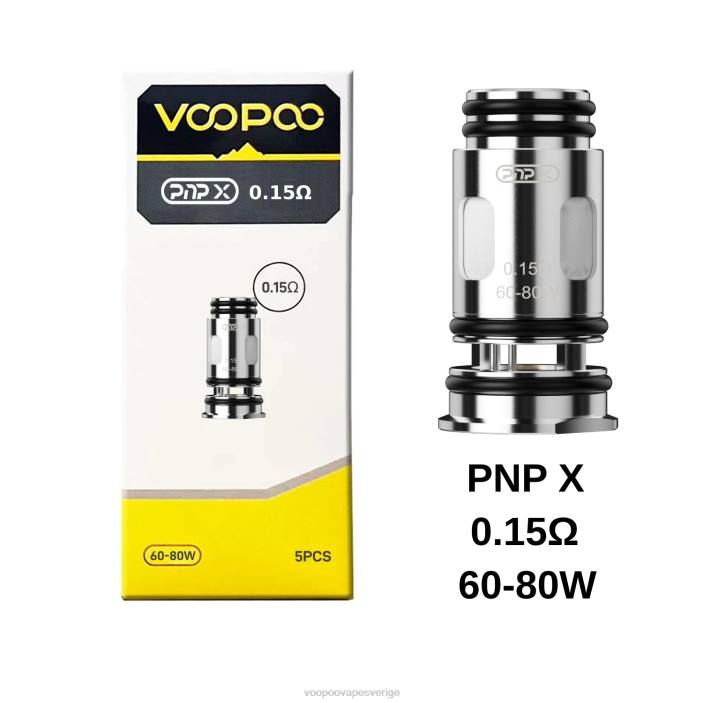 VOOPOO PNP spolar (5 st) - VOOPOO Vape Pod Sverige pnp x 0,15 ohm B46V605