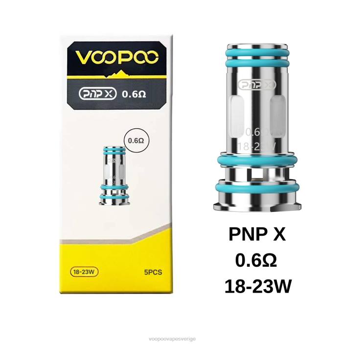 VOOPOO PNP spolar (5 st) - VOOPOO Vape Pro Sverige pnp x 0,6 ohm B46V608