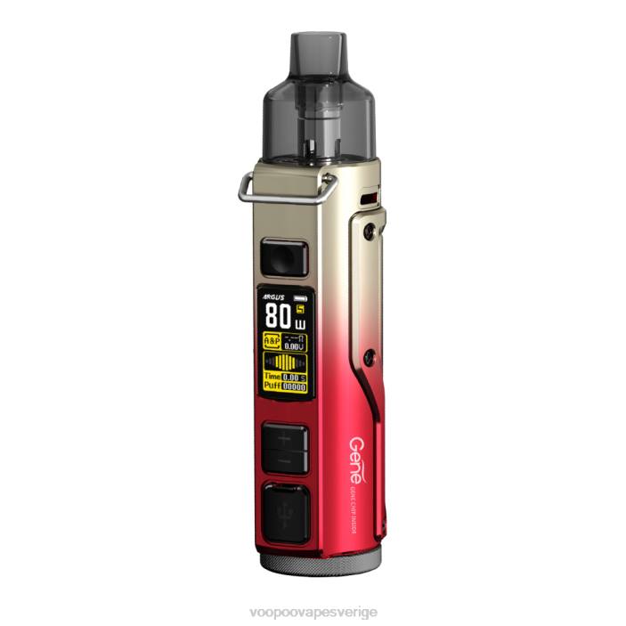 VOOPOO ARGUS PRO pod mod kit - VOOPOO Vape Sverige rött guld B46V32