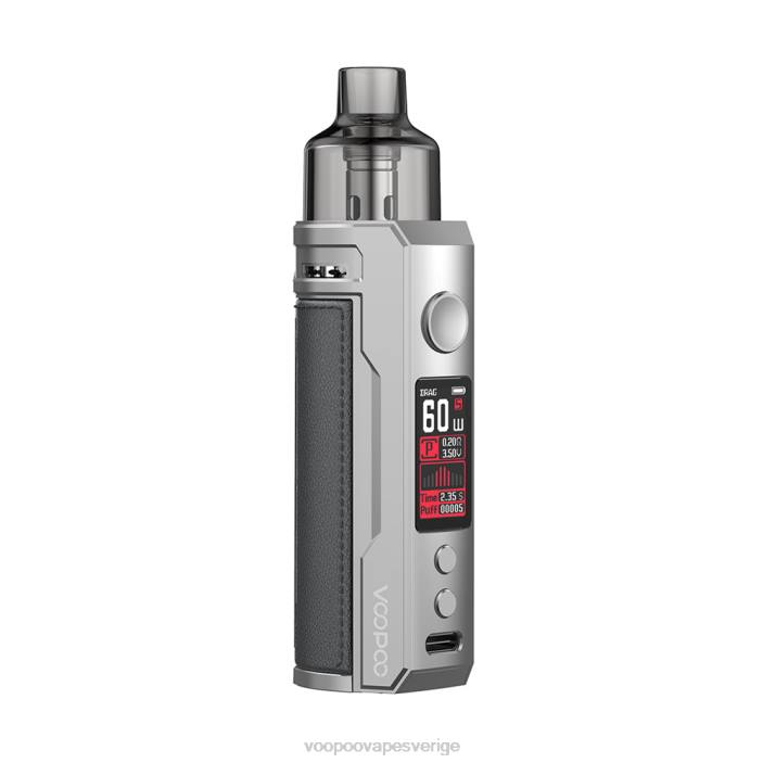 VOOPOO DRAG S pod mod kit - VOOPOO Vape Manual silver & mörkgrå B46V204