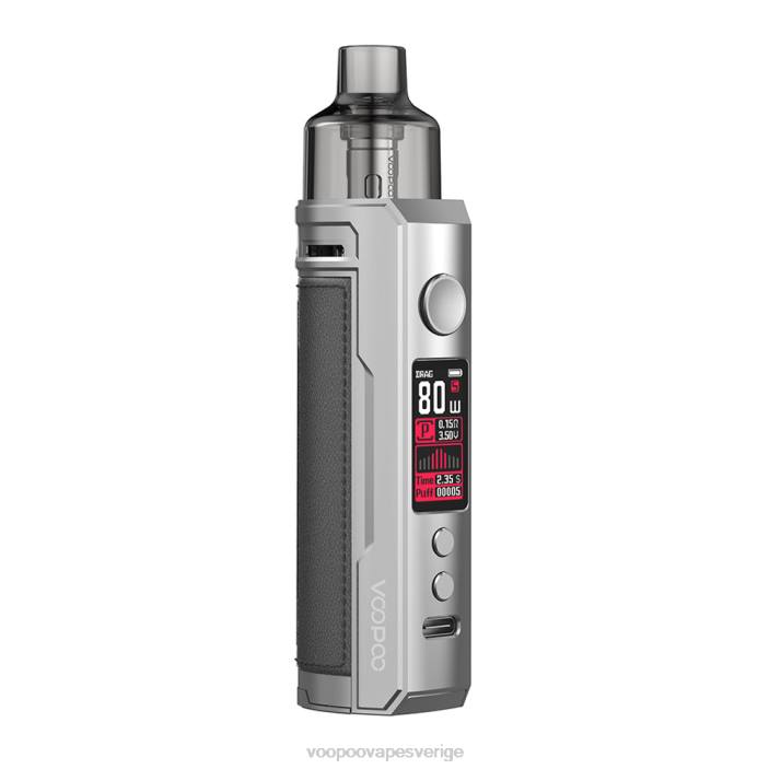 VOOPOO DRAG X pod mod kit - VOOPOO Vape Store silver & mörkgrå B46V180